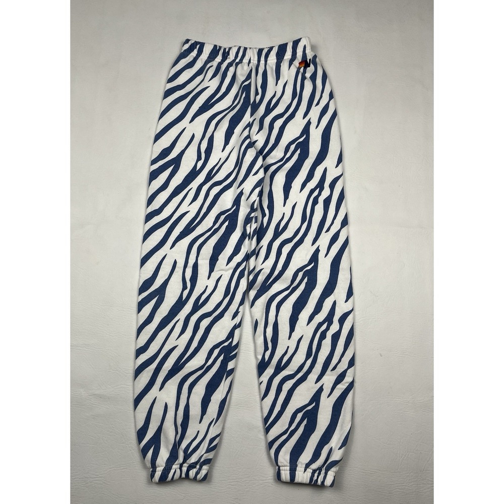 Aviator Nation Sweatpants Youth Size 14 Blue Tiger USA Made Joggers